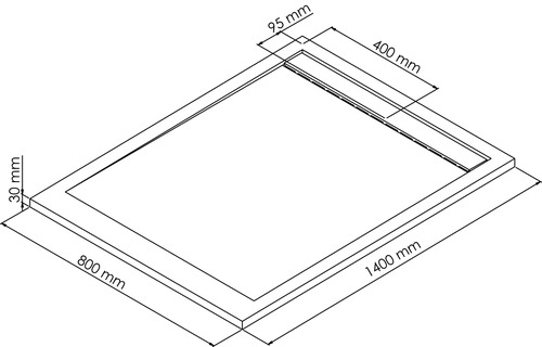 Receveur de Douche Résine de Synthèse Spirit blanc 80x140